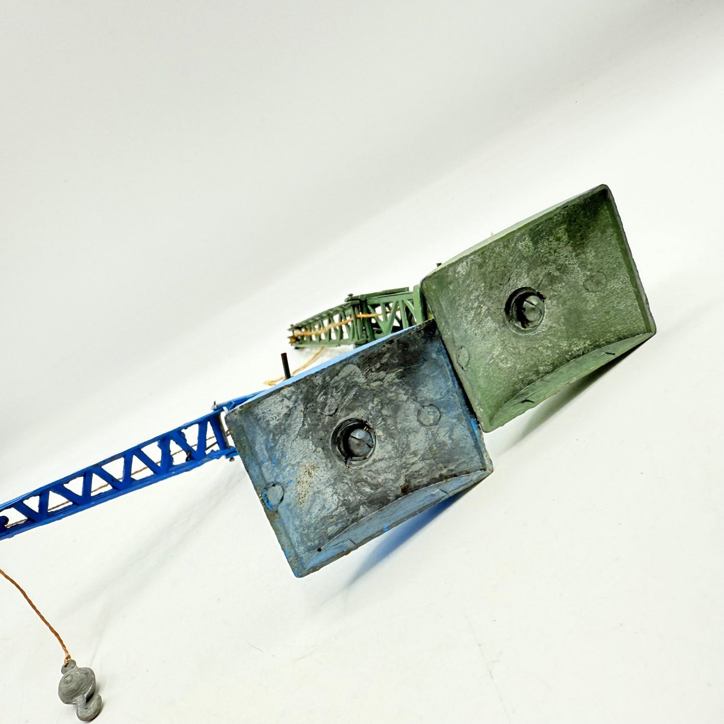 Moko Toys Builders Cranes In Blue & Rare Green - Magic Matchbox