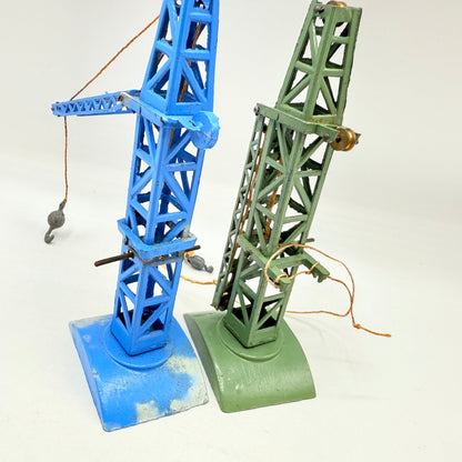 Moko Toys Builders Cranes In Blue & Rare Green - Magic Matchbox