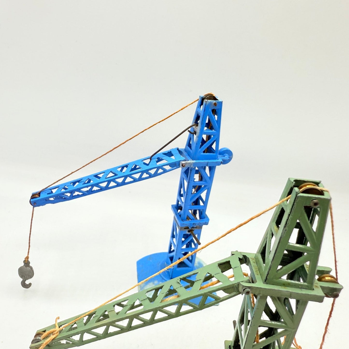 Moko Toys Builders Cranes In Blue & Rare Green - Magic Matchbox