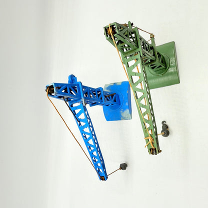 Moko Toys Builders Cranes In Blue & Rare Green - Magic Matchbox