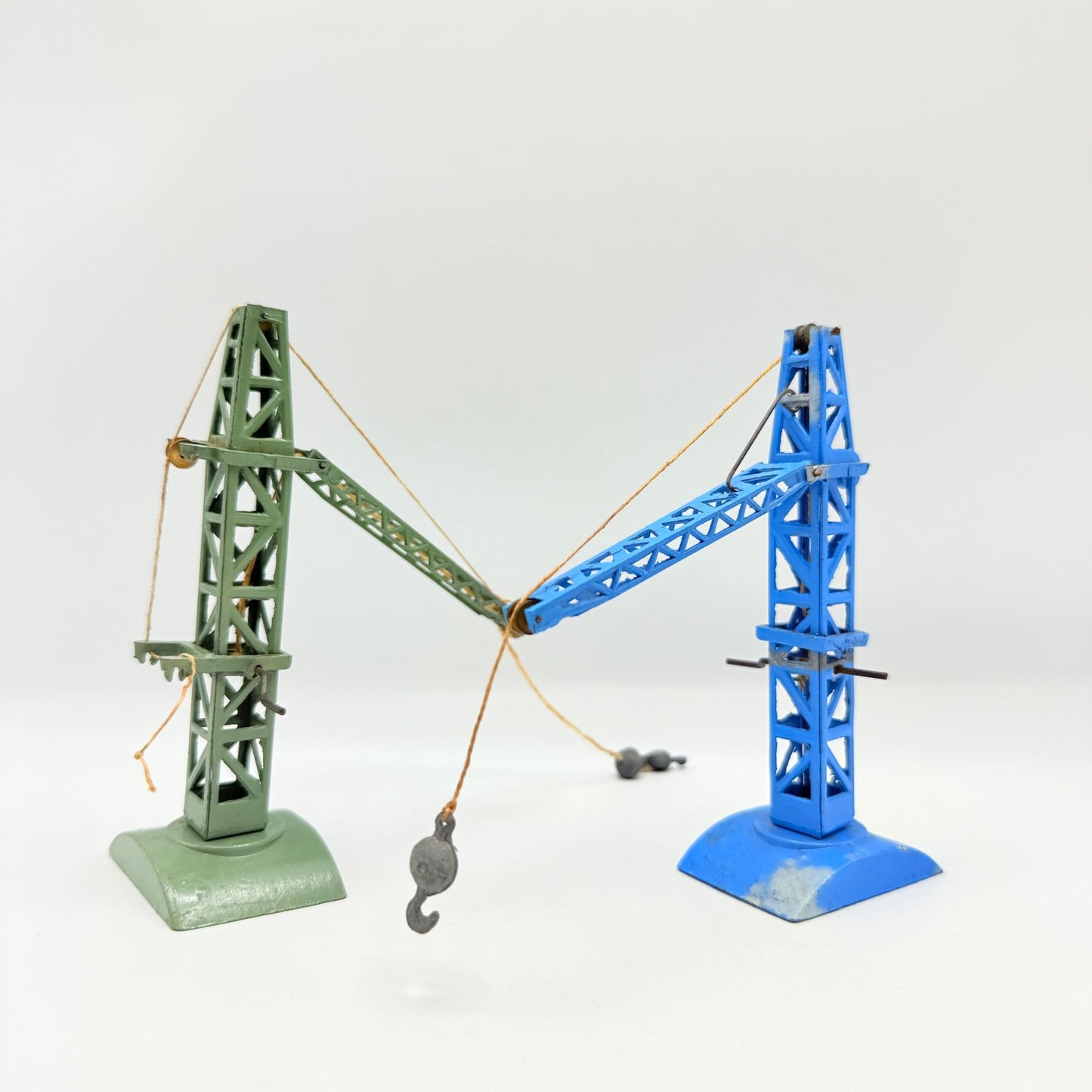 Moko Toys Builders Cranes In Blue & Rare Green - Magic Matchbox