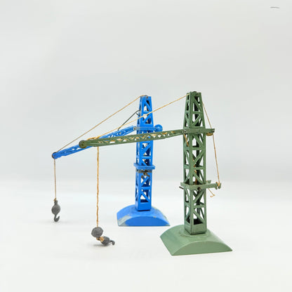 Moko Toys Builders Cranes In Blue & Rare Green - Magic Matchbox