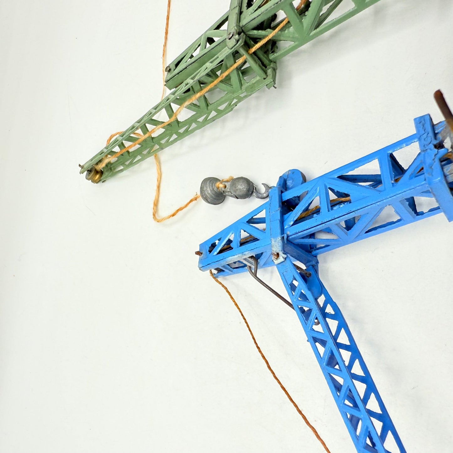 Moko Toys Builders Cranes In Blue & Rare Green - Magic Matchbox