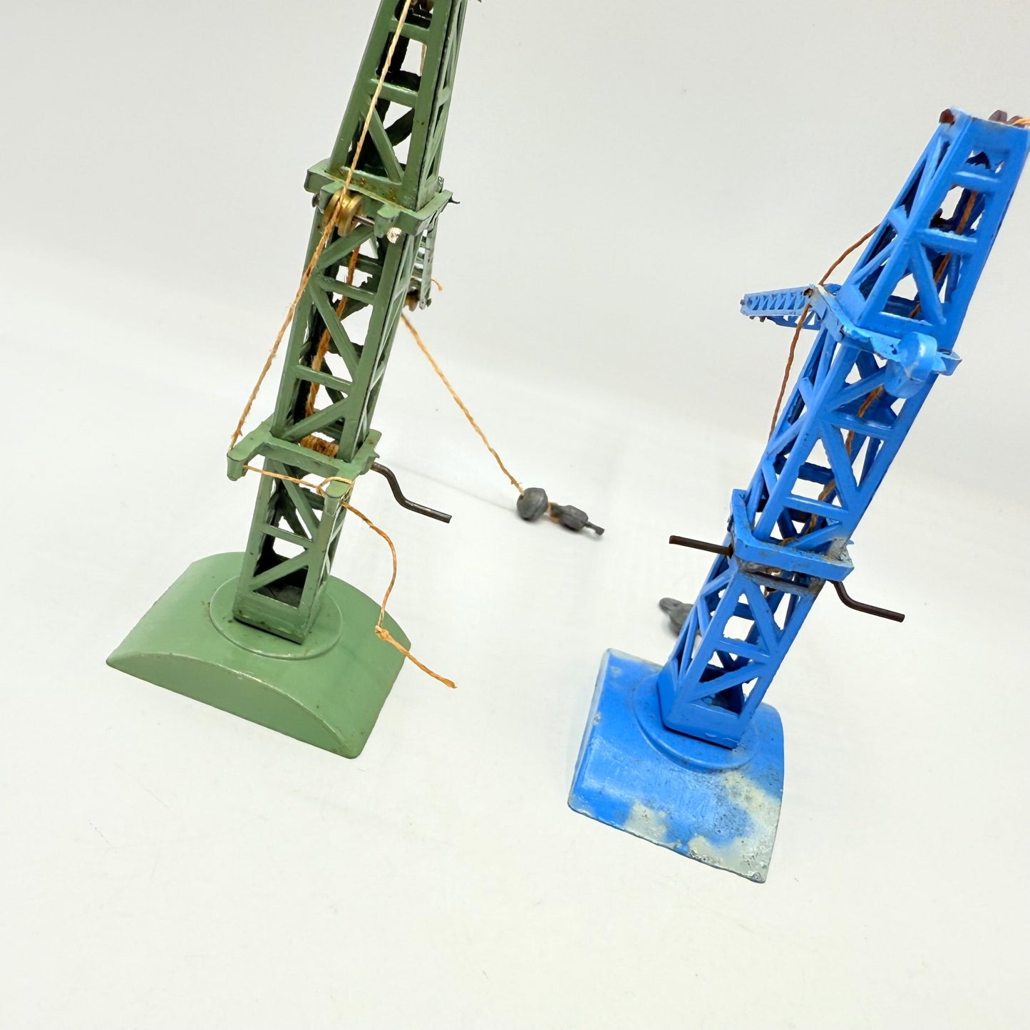 Moko Toys Builders Cranes In Blue & Rare Green - Magic Matchbox