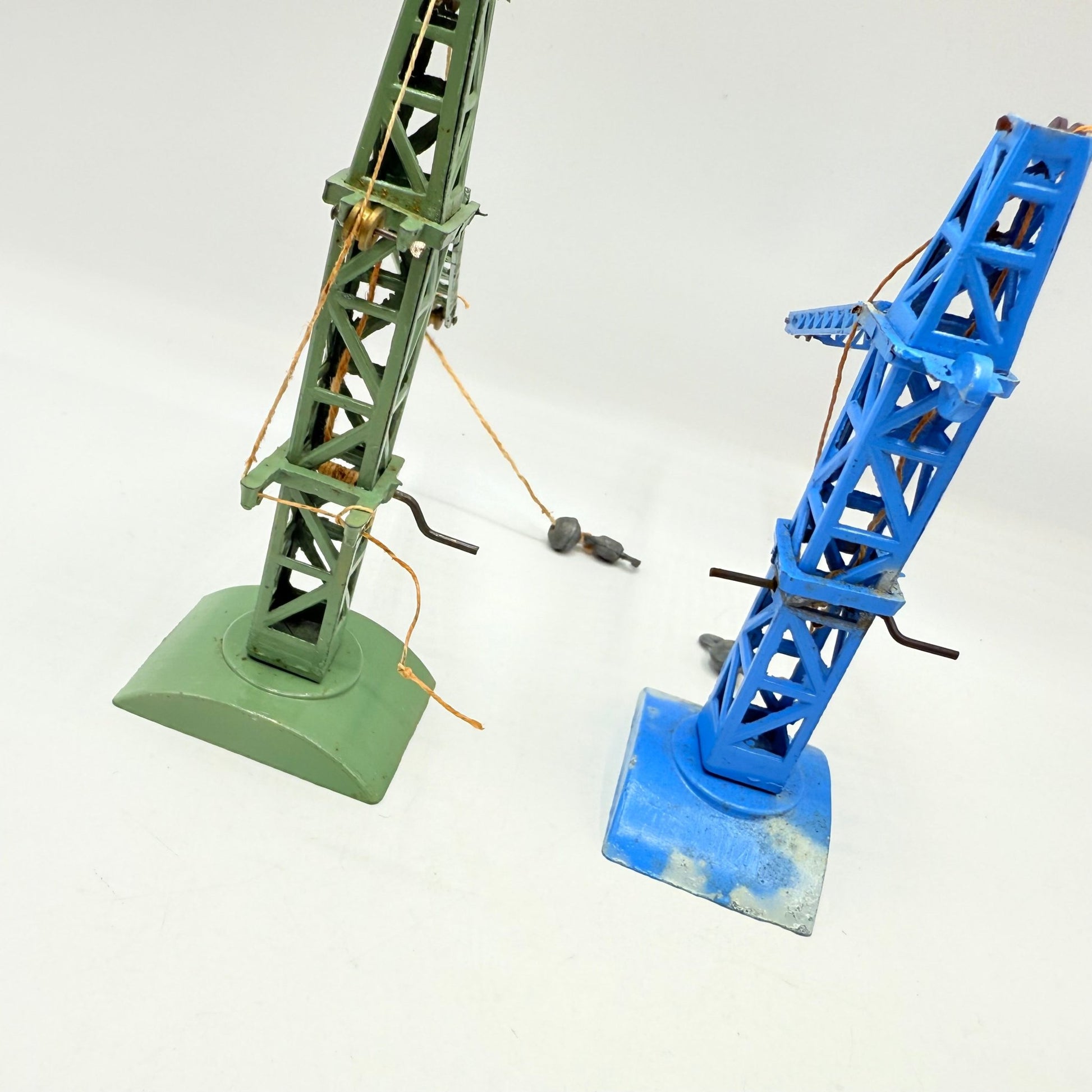 Moko Toys Builders Cranes In Blue & Rare Green - Magic Matchbox