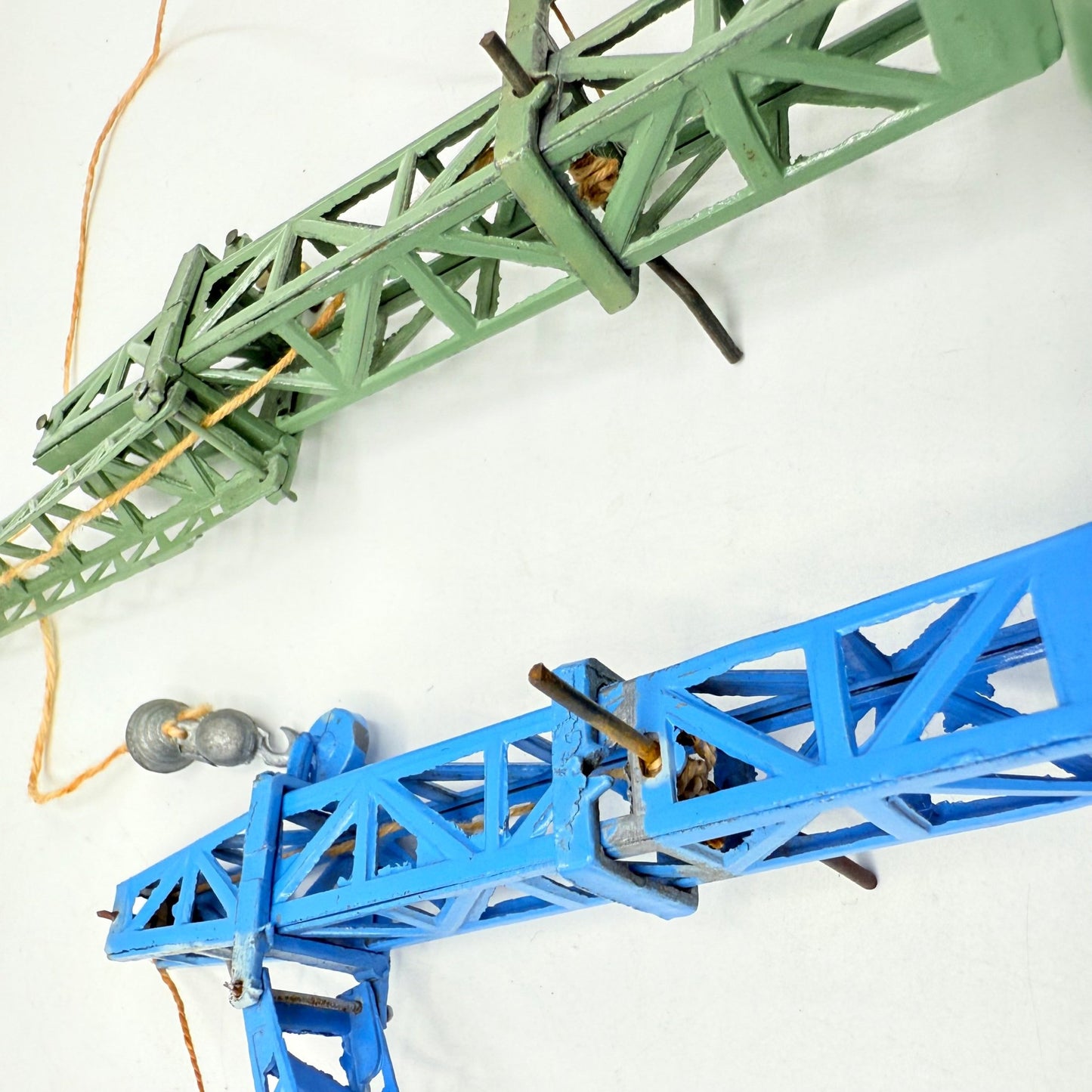 Moko Toys Builders Cranes In Blue & Rare Green - Magic Matchbox